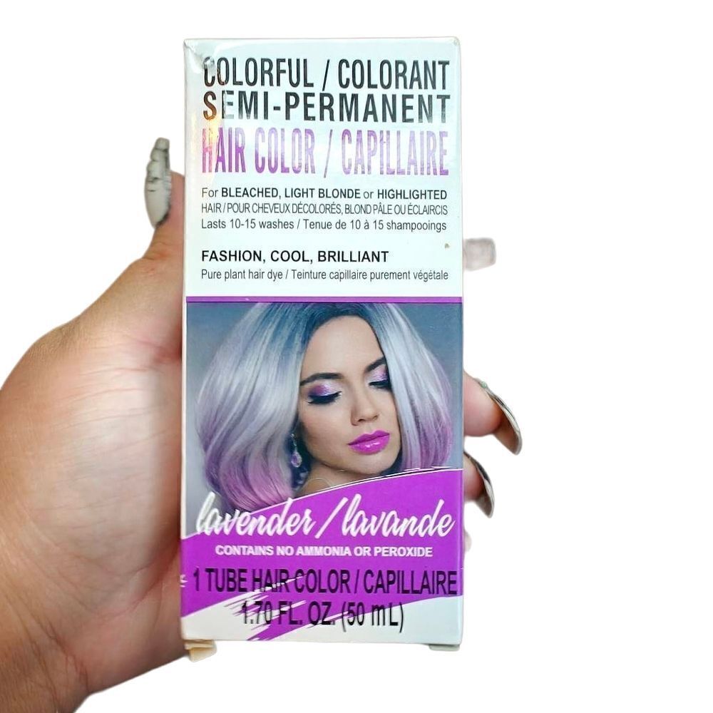 Colorful Semi Permanent Hair Dye Lavender
